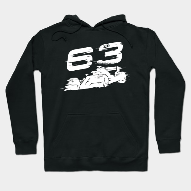 We Race On! 63 [White] Hoodie by DCLawrenceUK